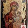 Рисувана икона 027 Св. Богородица с младенеца (с архангели)
