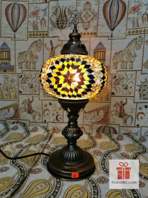 Нощна турска лампа Мозайка 06