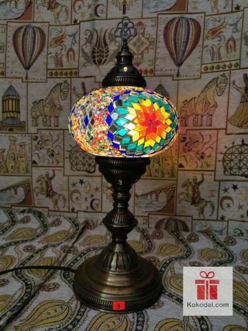 Нощна турска лампа Мозайка 09