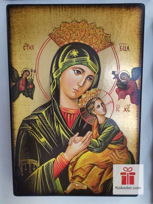 Репродукция икона 061 Св. Богородица с младенеца (с архангели)