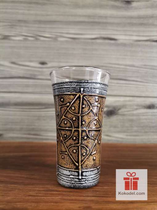 Чашка за ракия шот - рисувано стъкло - Ръчно рисувана чаша