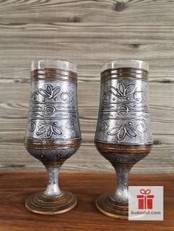 Рисувани чаши за бира със столче - Стилни и луксозни ръчно рисувани чаши %%sep%% Изразен релеф, автентична визия, напомняща на бокал..