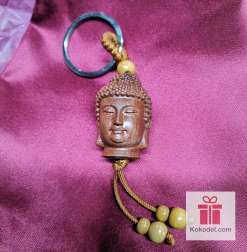Ключодържател Сидхарта Гаутама Буда - ръчно изработен от махагон
