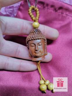 Ключодържател Сидхарта Гаутама Буда - ръчно изработен от махагон
