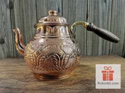 Турски чайник с мотиви - меден