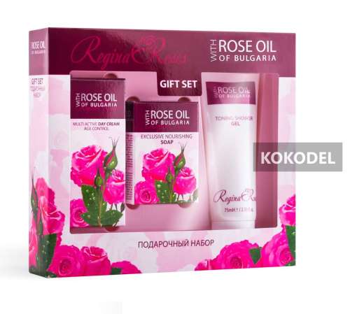 Подаръчен комплект с розово масло „REGINA ROSES“